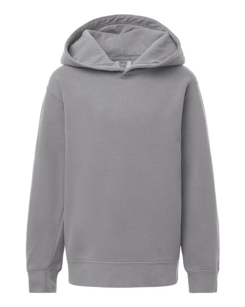 Comfort Colors 1467Y, Youth Garment-dyed Lightweight Hooded Sweatshirt, Grey