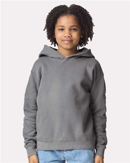 Comfort Colors 1467Y, Youth Garment-dyed Lightweight Hooded Sweatshirt, Grey
