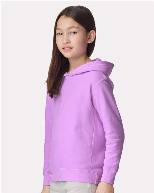 Comfort Colors 1467Y, Youth Garment-dyed Lightweight Hooded Sweatshirt, Neon Violet
