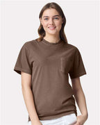 Comfort Colors 6030, Unisex Garment-dyed Heavyweight Pocket T-shirt, Espresso