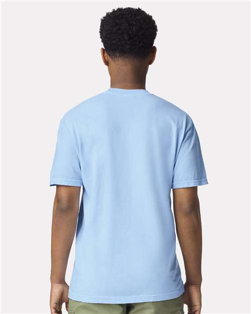 Comfort Colors 6030, Unisex Garment-dyed Heavyweight Pocket T-shirt, Hydrangea