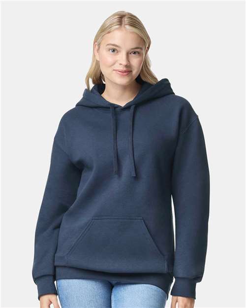 Gildan 12449, 19500 Unisex Hammer Maxweight Hooded Sweatshirt, Blue Dusk