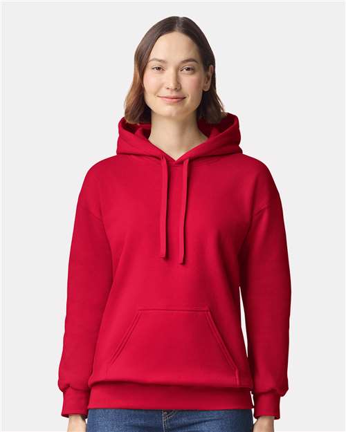 Gildan 12449, 19500 Unisex Hammer Maxweight Hooded Sweatshirt, Cherry Red