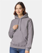 Gildan 12449, 19500 Unisex Hammer Maxweight Hooded Sweatshirt, Gravel
