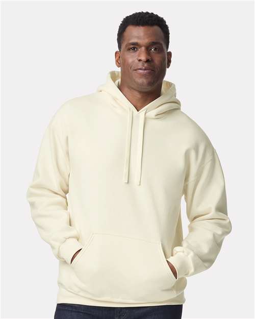 Gildan 12449, 19500 Unisex Hammer Maxweight Hooded Sweatshirt, Off White