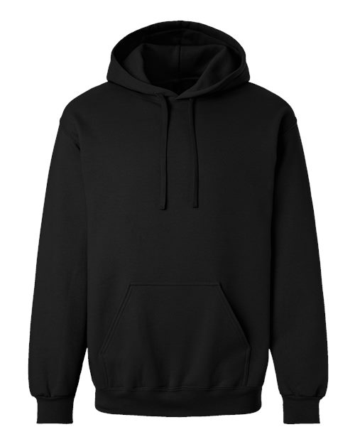 Gildan 12449, 19500 Unisex Hammer Maxweight Hooded Sweatshirt, Pitch Black
