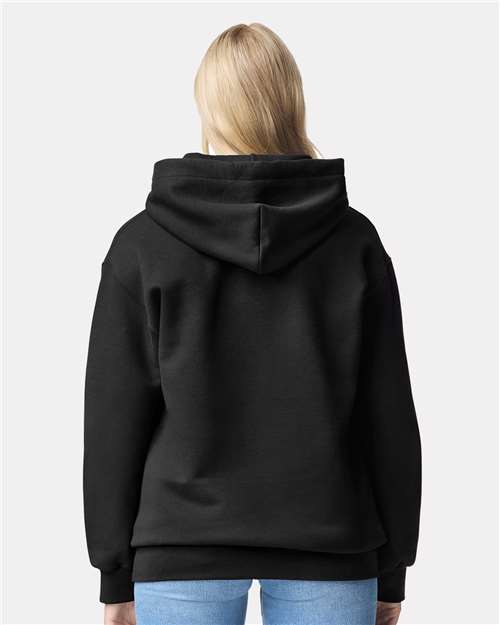 Gildan 12449, 19500 Unisex Hammer Maxweight Hooded Sweatshirt, Pitch Black