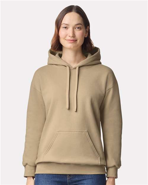 Gildan 12449, 19500 Unisex Hammer Maxweight Hooded Sweatshirt, Tan