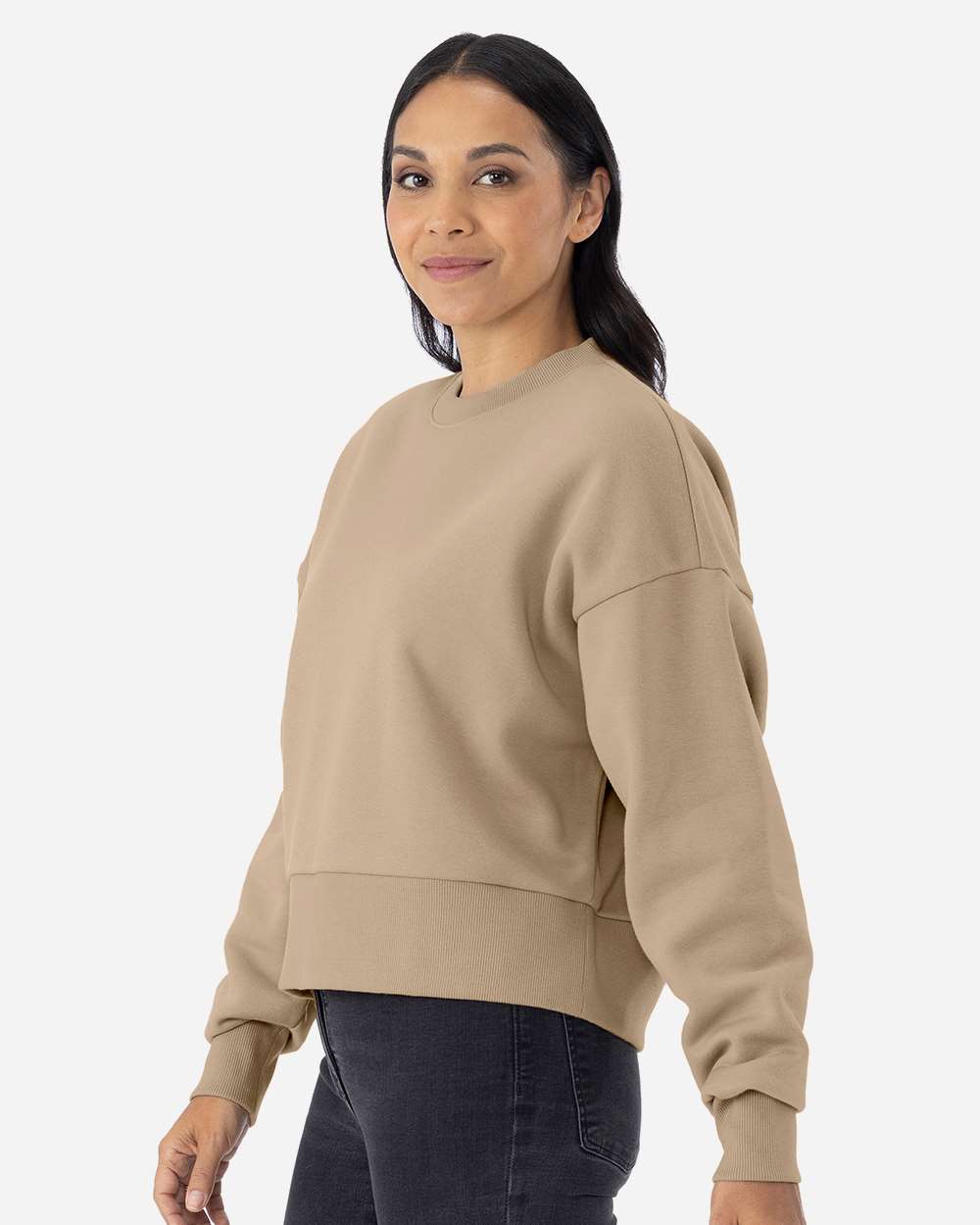 Next Level 9087, Fleece - Premium - Crew, Tan
