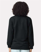 Gildan 12465, Sf008 Unisex Softstyle Midweight Quarter-zip Sweatshirt, Black