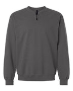Gildan 12465, Sf008 Unisex Softstyle Midweight Quarter-zip Sweatshirt, Charcoal