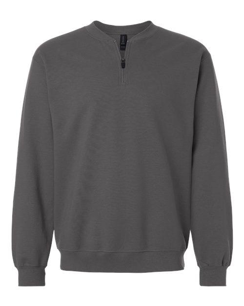 Gildan 12465, Sf008 Unisex Softstyle Midweight Quarter-zip Sweatshirt, Charcoal