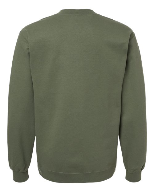 Gildan 12465, Sf008 Unisex Softstyle Midweight Quarter-zip Sweatshirt, Military Green