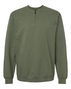 Gildan 12465, Sf008 Unisex Softstyle Midweight Quarter-zip Sweatshirt, Military Green