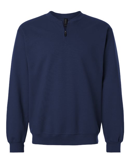 Gildan 12465, Sf008 Unisex Softstyle Midweight Quarter-zip Sweatshirt, Navy