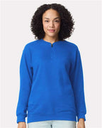Gildan 12465, Sf008 Unisex Softstyle Midweight Quarter-zip Sweatshirt, Royal