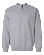Gildan 12465, Sf008 Unisex Softstyle Midweight Quarter-zip Sweatshirt, Sport Grey