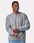 Gildan SF008, Unisex Softstyle Midweight Quarter-zip Sweatshirt, Sport Grey