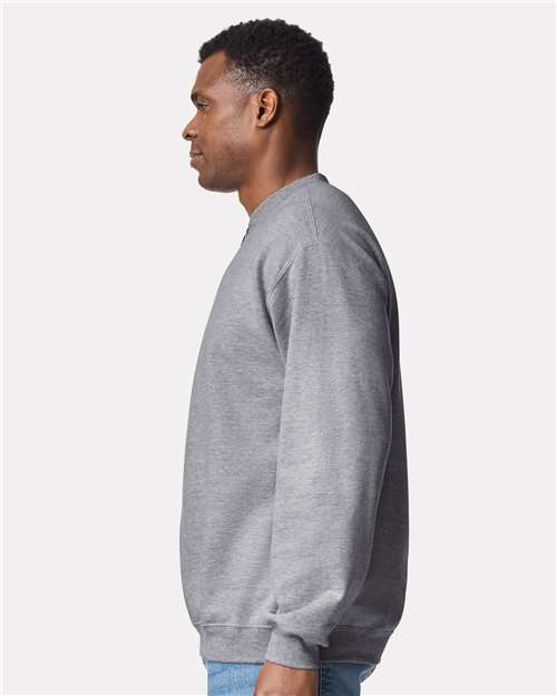 Gildan 12465, Sf008 Unisex Softstyle Midweight Quarter-zip Sweatshirt, Sport Grey