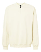 Gildan SF008, Unisex Softstyle Midweight Quarter-zip Sweatshirt, Off White