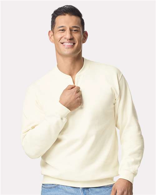 Gildan 12465, Sf008 Unisex Softstyle Midweight Quarter-zip Sweatshirt, Off White