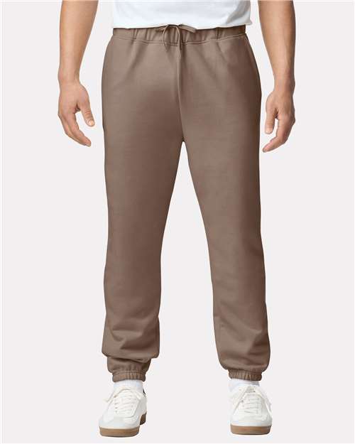 Gildan SF100, Unisex Softstyle Midweight Pocket Sweatpants, Brown Savana