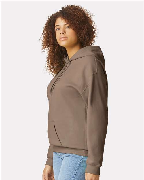 Gildan 9352, Sf500 Unisex Softstyle Midweight Hooded Sweatshirt, Brown Savana