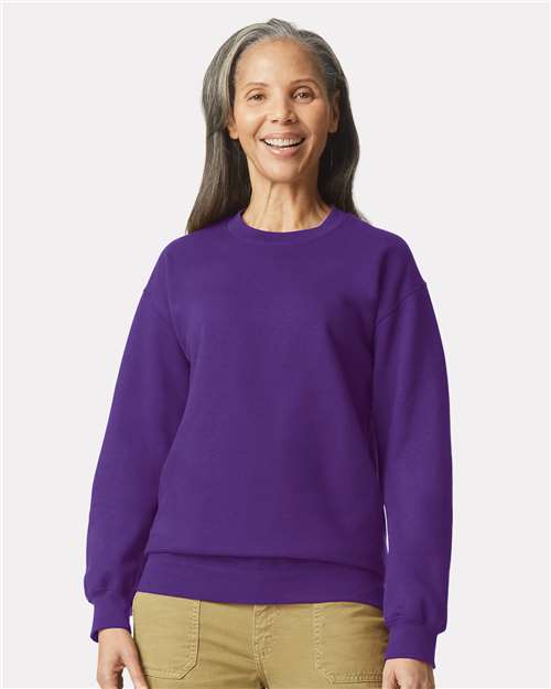 Gildan SF000, Unisex Softstyle Midweight Crewneck Sweatshirt, Purple