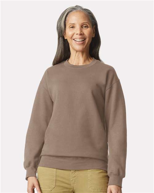 Gildan 9351, Sf000 Unisex Softstyle Midweight Crewneck Sweatshirt, Brown Savana