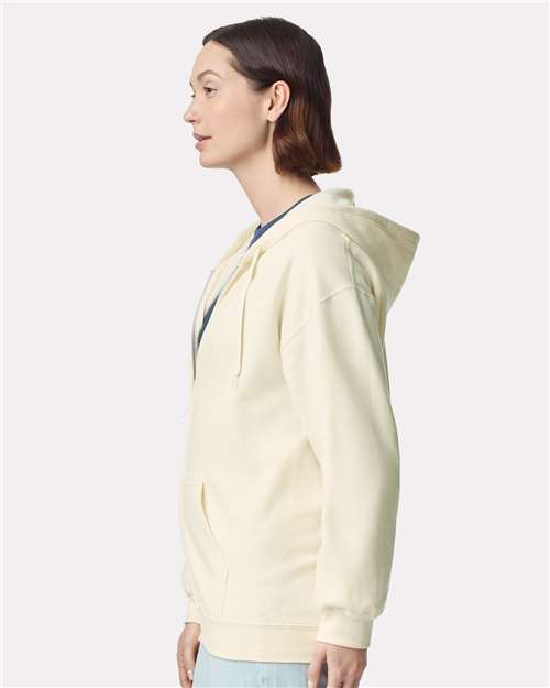 Gildan 9353, Sf600 Unisex Softstyle Midweight Full-zip Hooded Sweatshirt, Off White