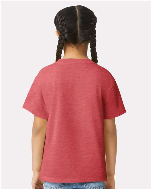 Gildan 11194, 64000b Youth Softstyle T-shirt, Heather Red
