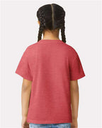 Gildan 11194, 64000b Youth Softstyle T-shirt, Heather Red