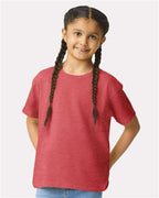 Gildan 11194, 64000b Youth Softstyle T-shirt, Heather Red