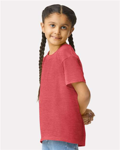 Gildan 64000B, Youth Softstyle T-shirt, Heather Red