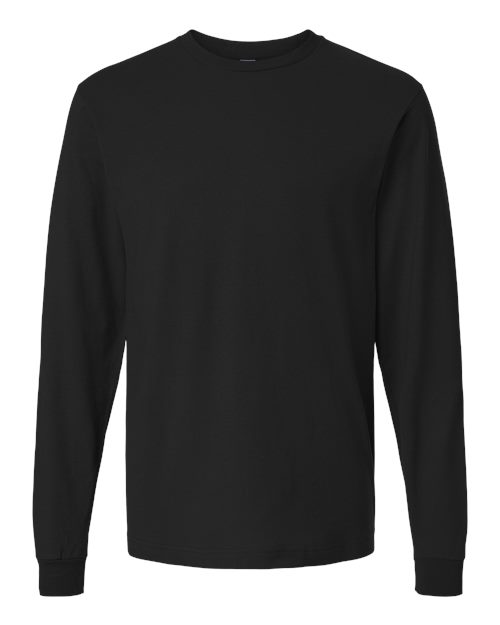 M&O 4501, Fine Jersey Long Sleeve T-shirt, Fine Black