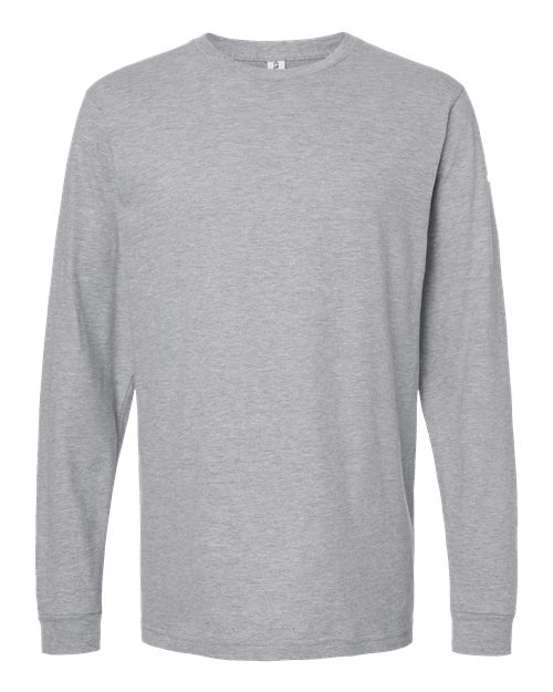M&O 4501, Fine Jersey Long Sleeve T-shirt, Heather Grey