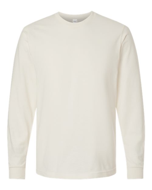 M&O 4501, Fine Jersey Long Sleeve T-shirt, Natural