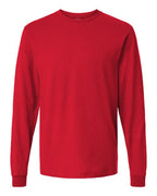 M&O 4501, Fine Jersey Long Sleeve T-shirt, Fine Red