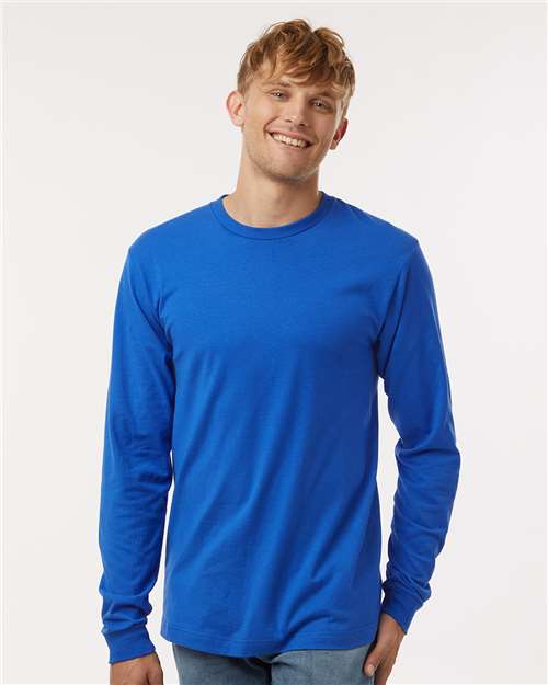 M&O 4501, Fine Jersey Long Sleeve T-shirt, Royal