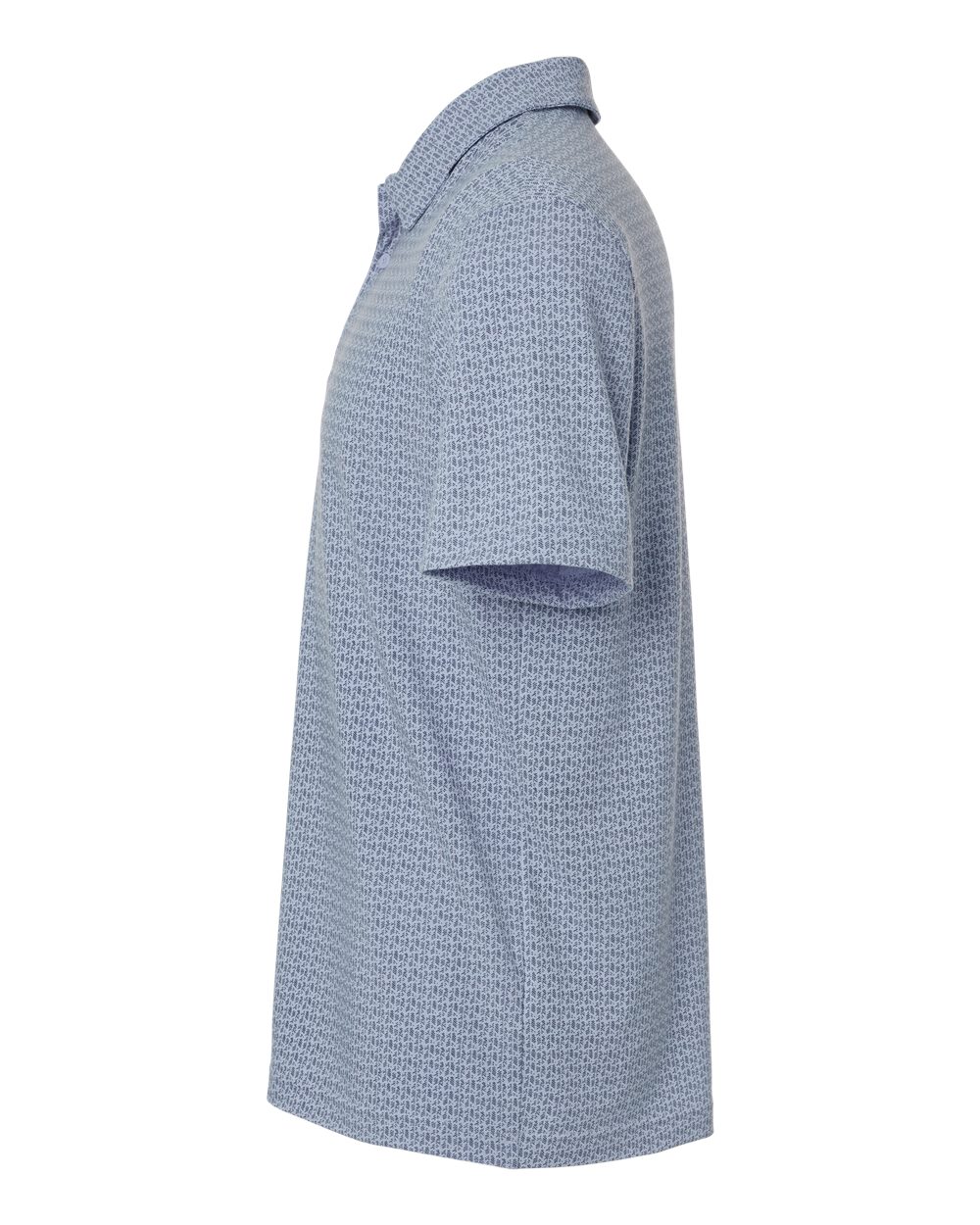 Adidas A702, Men's Blended Printed Polo, Blue Dawn Melange