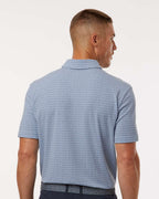 Adidas A702, Men's Blended Printed Polo, Blue Dawn Melange