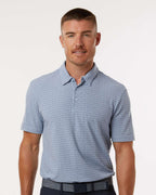 Adidas A702, Men's Blended Printed Polo, Blue Dawn Melange