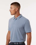 Adidas A702, Men's Blended Printed Polo, Blue Dawn Melange