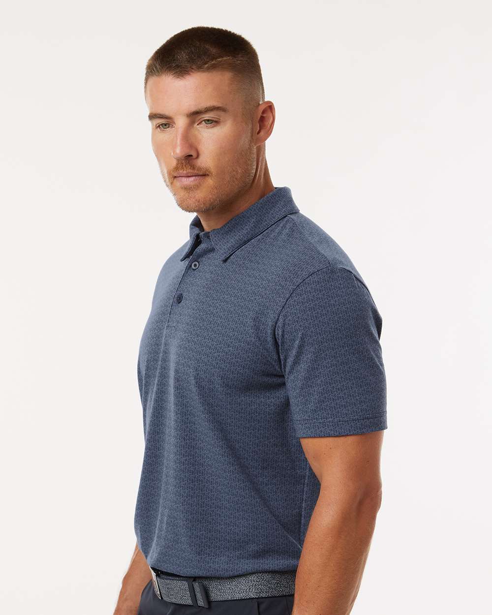 Adidas A702, Men's Blended Printed Polo, Preloved Ink