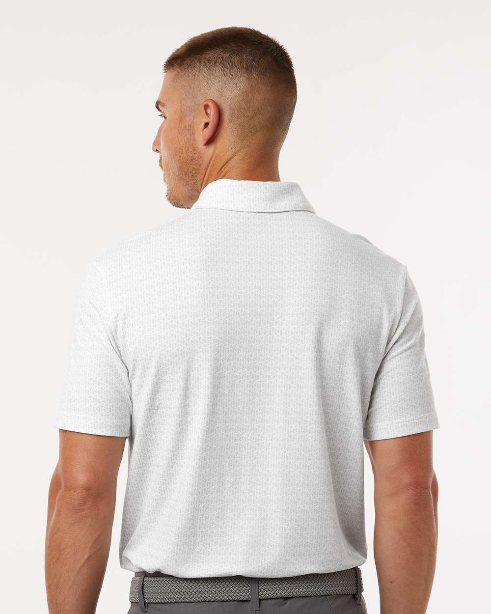 Adidas A702, Men's Blended Printed Polo, White
