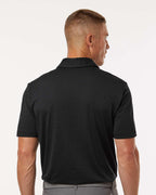 Adidas A704, Men's Textured Stripe Polo, Black