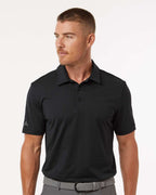 Adidas A704, Men's Textured Stripe Polo, Black