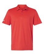 Adidas A704, Men's Textured Stripe Polo, Bright Red