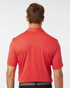 Adidas A704, Men's Textured Stripe Polo, Bright Red