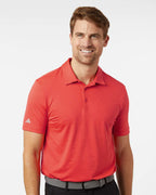 Adidas A704, Men's Textured Stripe Polo, Bright Red